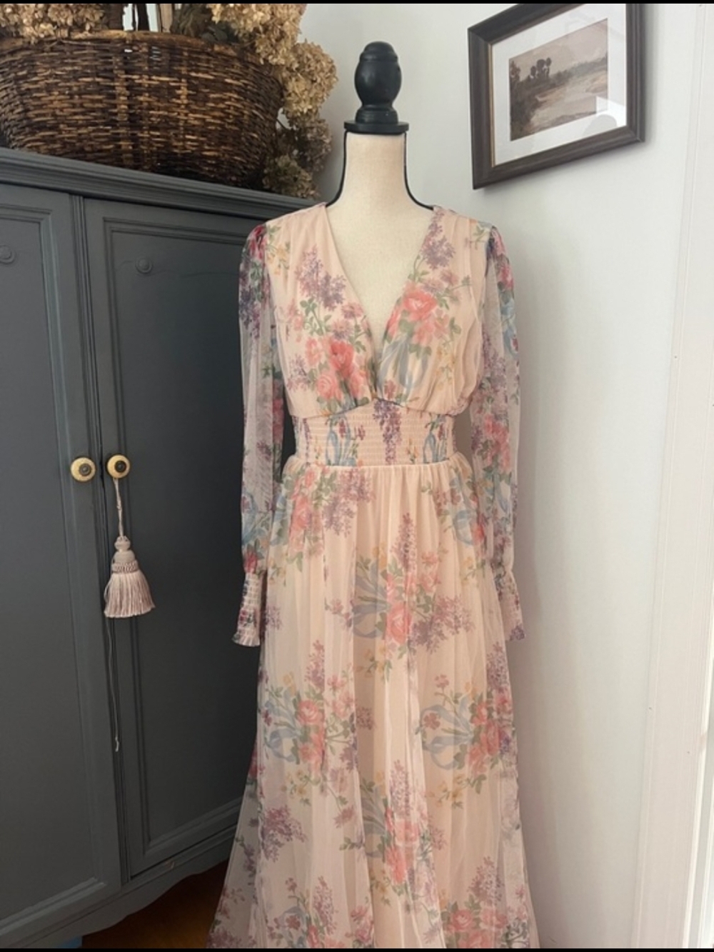 Baltic Born Blush Floral Maxi Dress - Wedding Guest